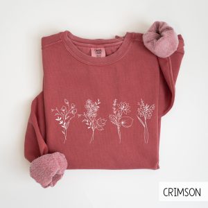 Custom Birth Flower Comfort Colors Sweatshirt